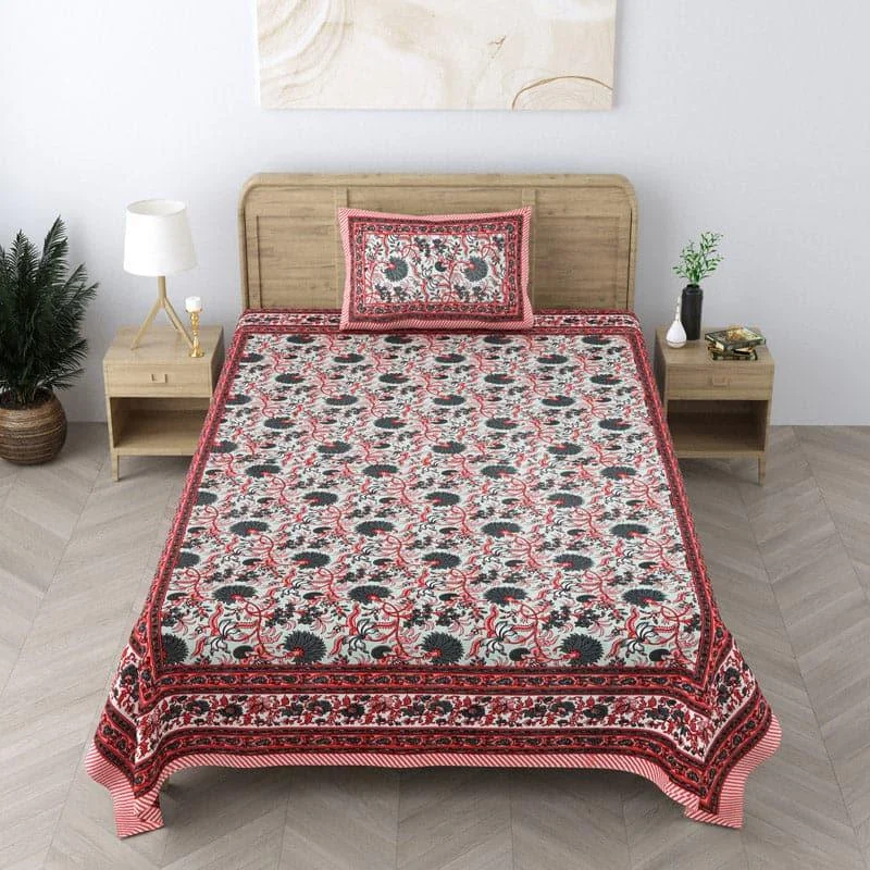 Ainsley Floral Printed Bedsheet