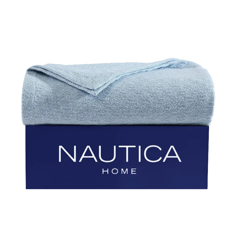 Nautica Ripple Cove Blue Twin Blanket