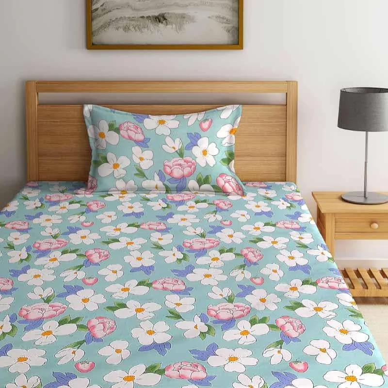 Floral Slumber Printed Bedsheet