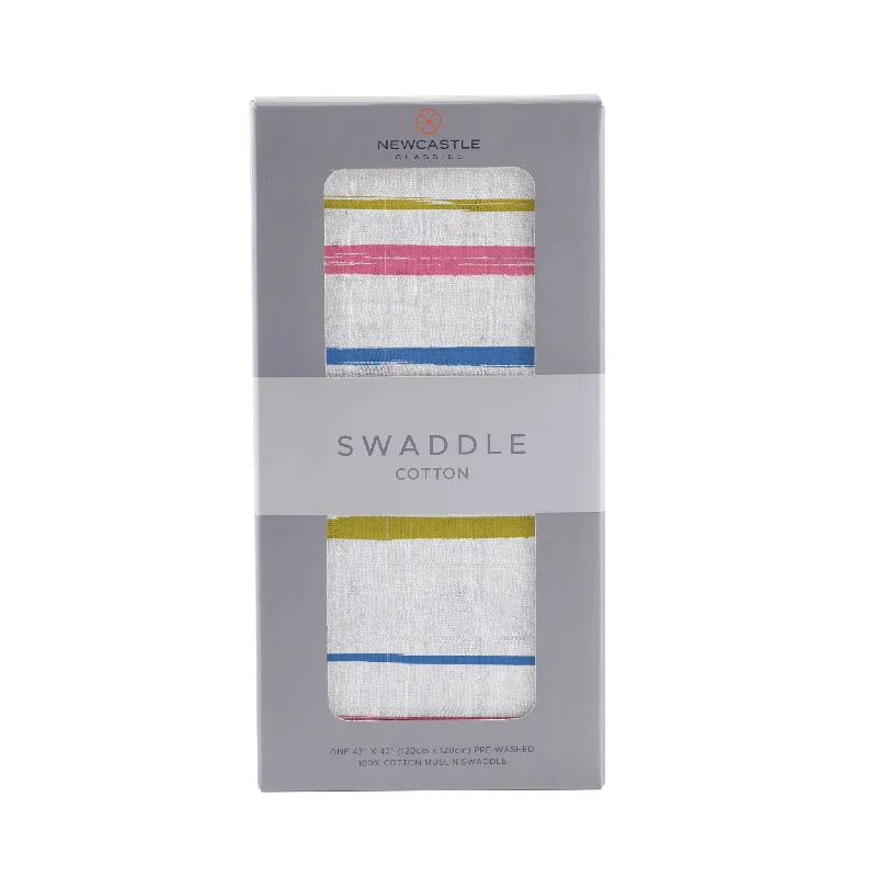 Watercolor Stripe Cotton Swaddle