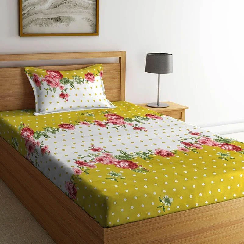 Citrine Floral Bedsheet