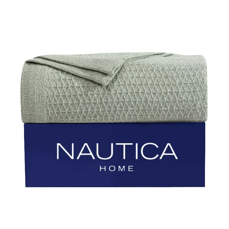 Nautica Baird Green Twin Blanket