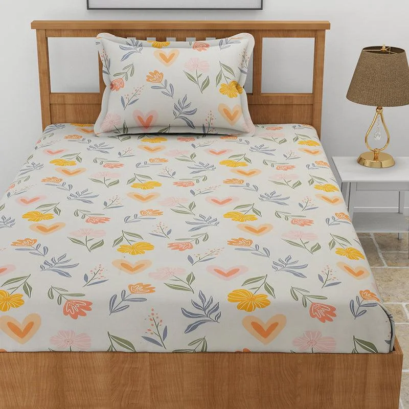 Jungly Face Kids Bedsheet - Grey