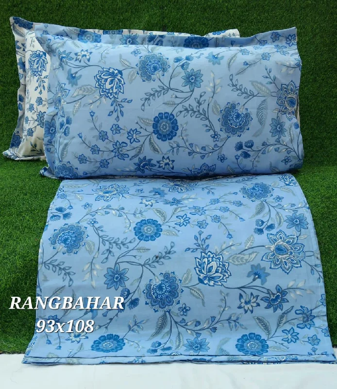 BLUE FLORAL BEDSHEET