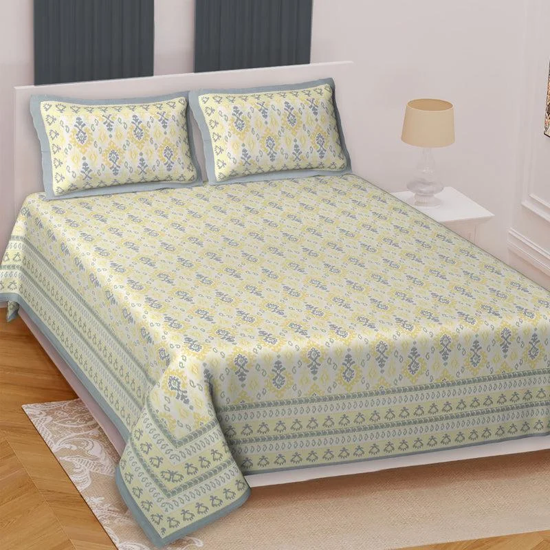 Rowan Ethnic Bedsheet - Yellow