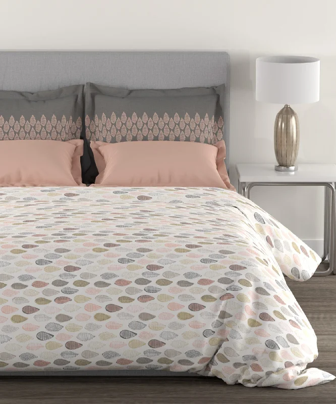 Home Essential Queen Bedsheet, 144 Tc , 100% Cotton Hailrey Grey