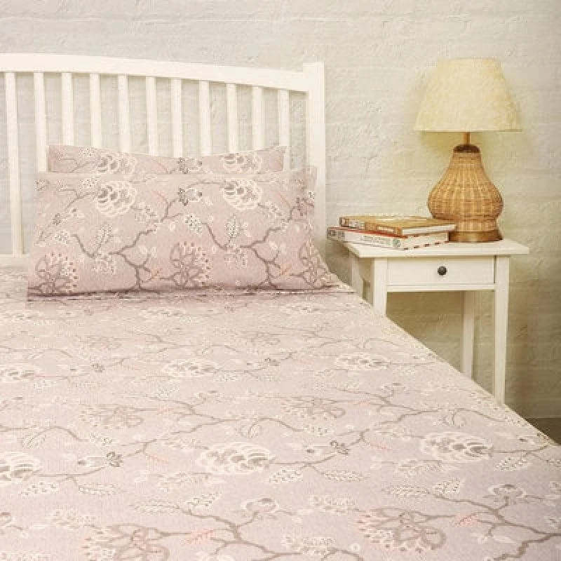 Light Brown Floral Bedsheet