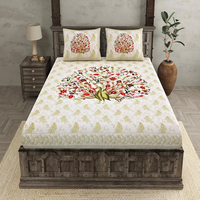 Navil Ethnic Bedsheet - Multicolor