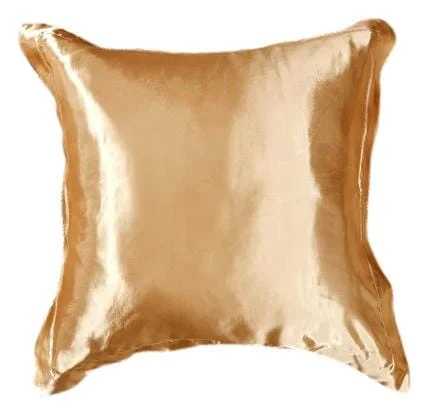 Tache Satin Ruffle Gold Caramel Latte Euro Sham (BM4578)