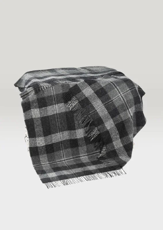 John Hanly Large Charcoal Silver Blanket