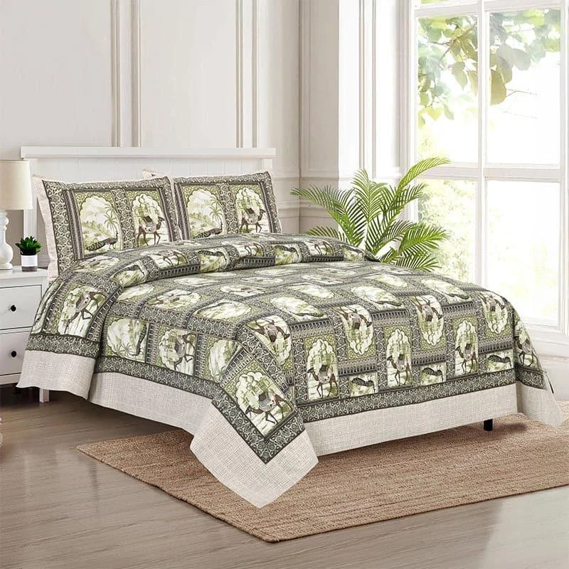 Niran Royal Courtyard Bedsheet - Green