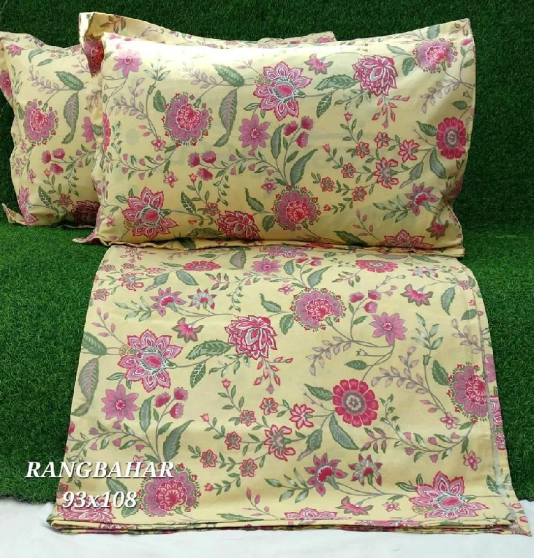 YELLOW FLORAL BEDSHEET