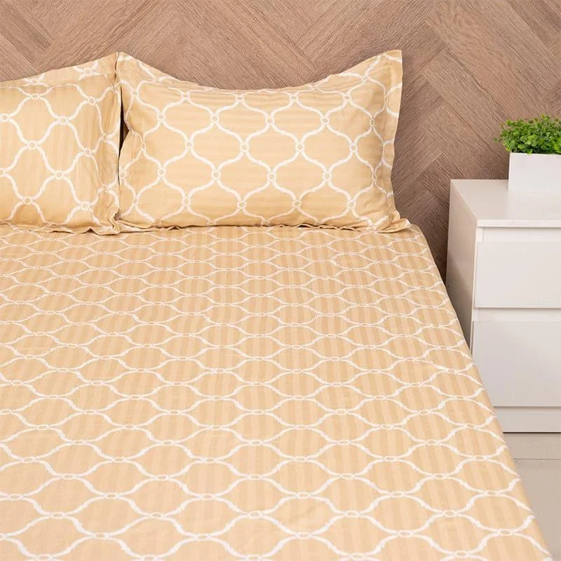 Ragnaa Ethnic Bedsheet - Yellow