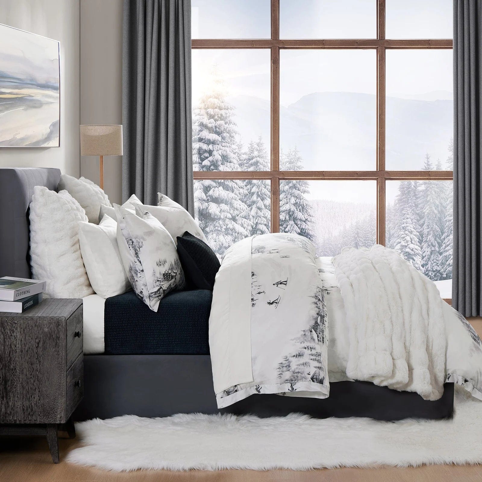 Ski Toile Lyocell Bedding Set