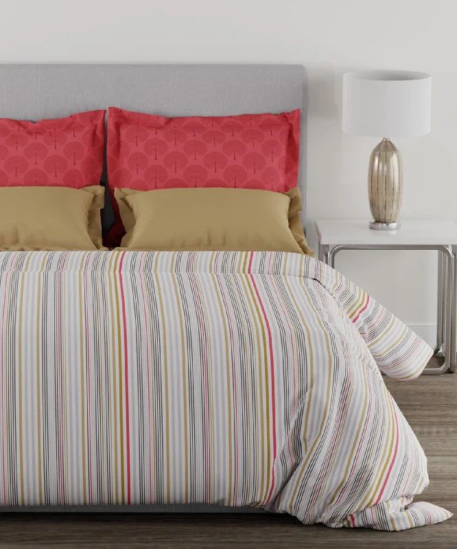 Home Essential Queen Bedsheet Set,144 Tc,Miramar Coral