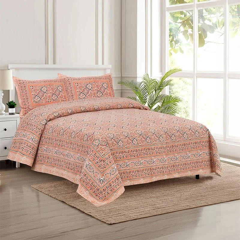 Seijun Mural Bedsheet - Orange