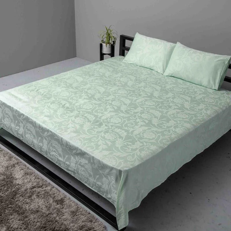 Fruva Floral Bedsheet - Green