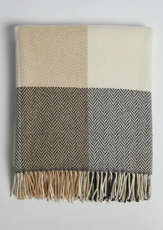 Foxford Cashmere Lambswool Throw | Color Block