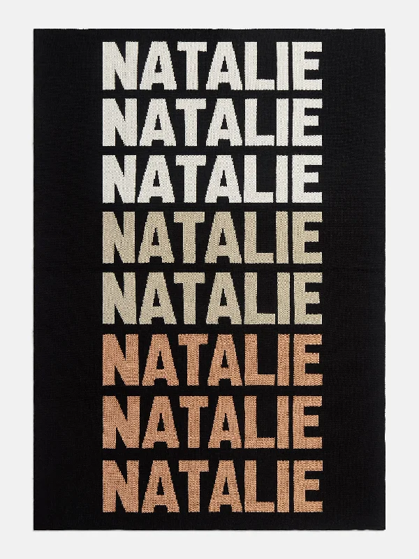 Ombre Name Custom Blanket - Black