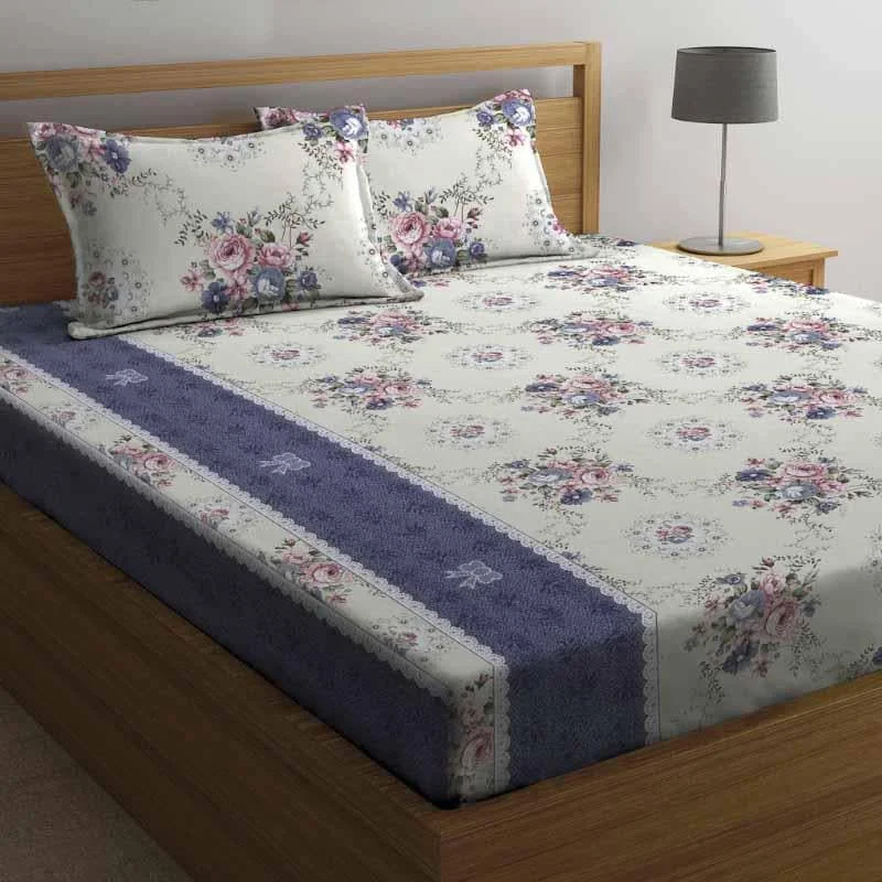 Retro Painted Floral Bedsheet