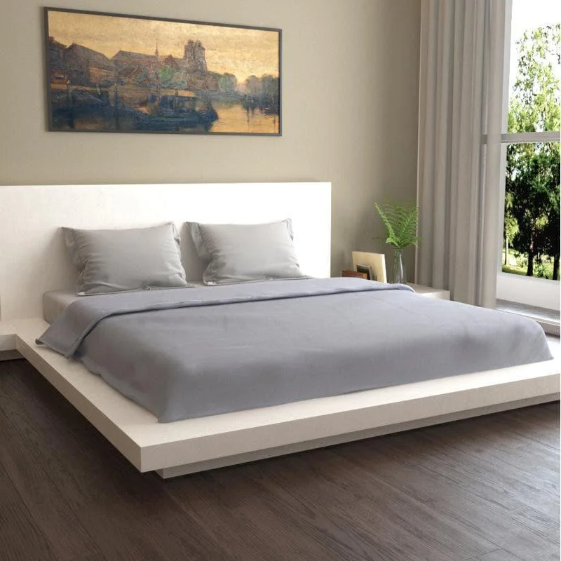 Monochrome Luxe Solid Bedsheet - Grey