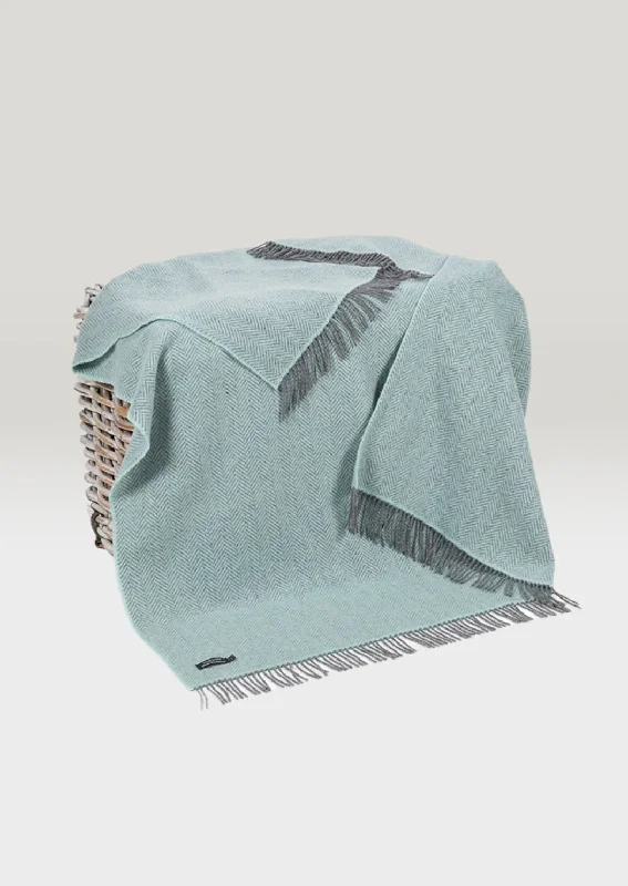 John Hanly Oversized Cashmere Throw - Duck Egg