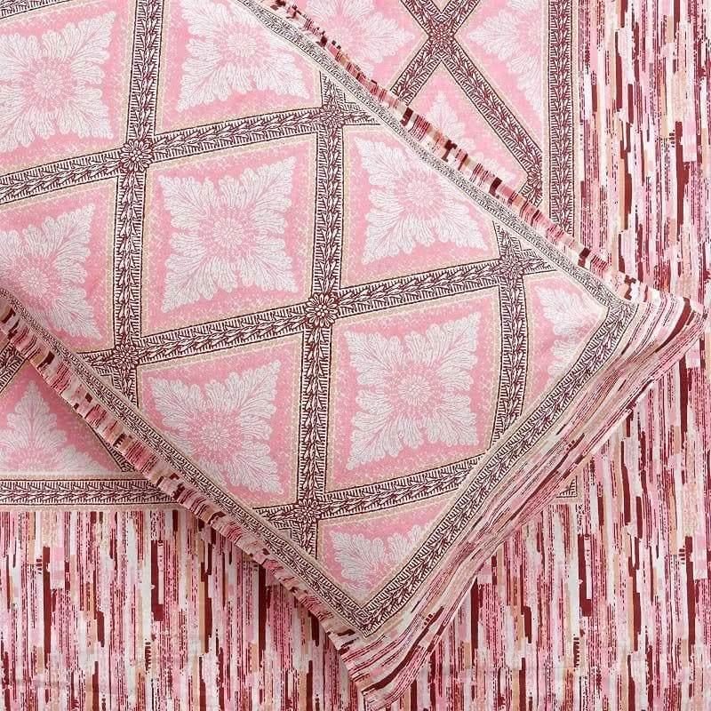 Flozy Waffle Bedsheet - Pink