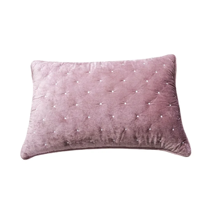 Tache Velvet Dreams Purple Mauve Plush Diamond Tufted Pillow Sham (JHW-853P)