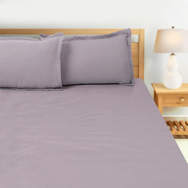 Sanumi Solid Bedsheet - Dust Purple