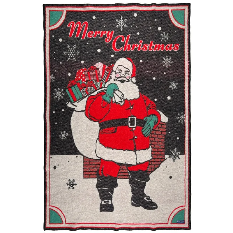 Santa Claus Wool Throw Blanket