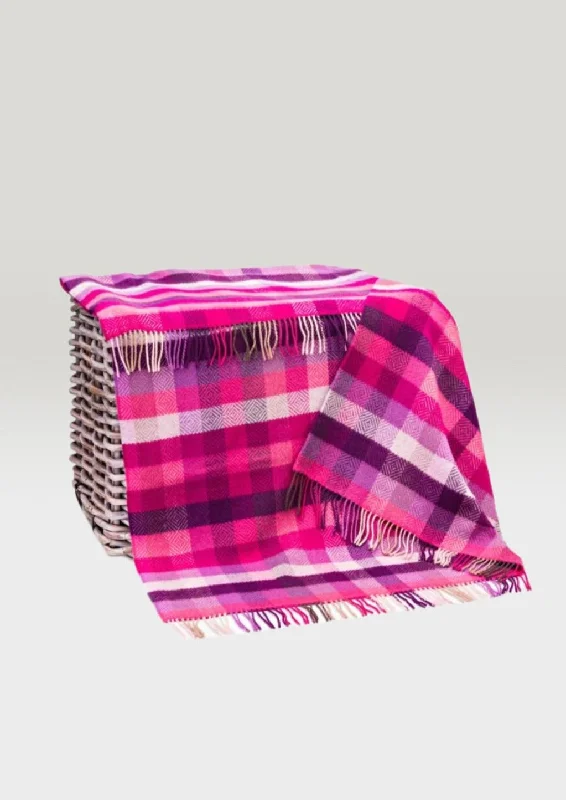 John Hanly Cashmere Merino Throw | Pink Mauve Purple