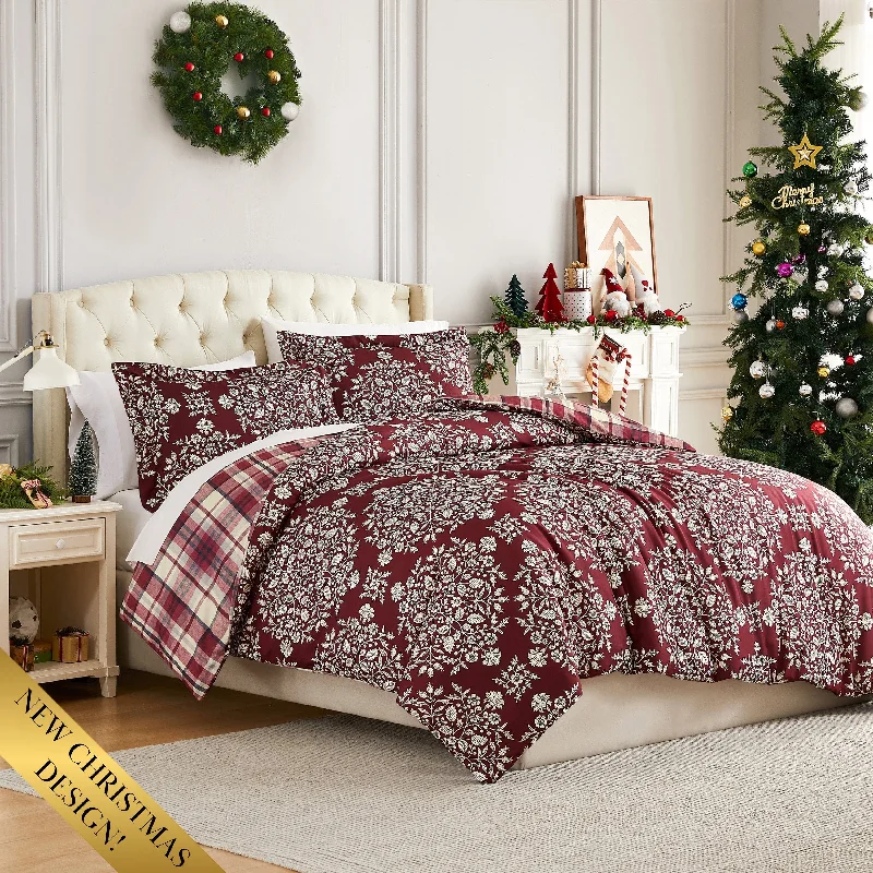 Christmas Carol Reversible Duvet Cover Set