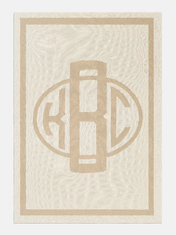 Monogram Custom Blanket - Natural / Beige