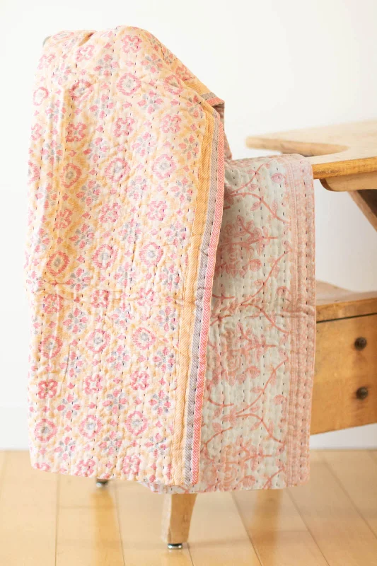 Lovely No. 8 Kantha Baby Blanket