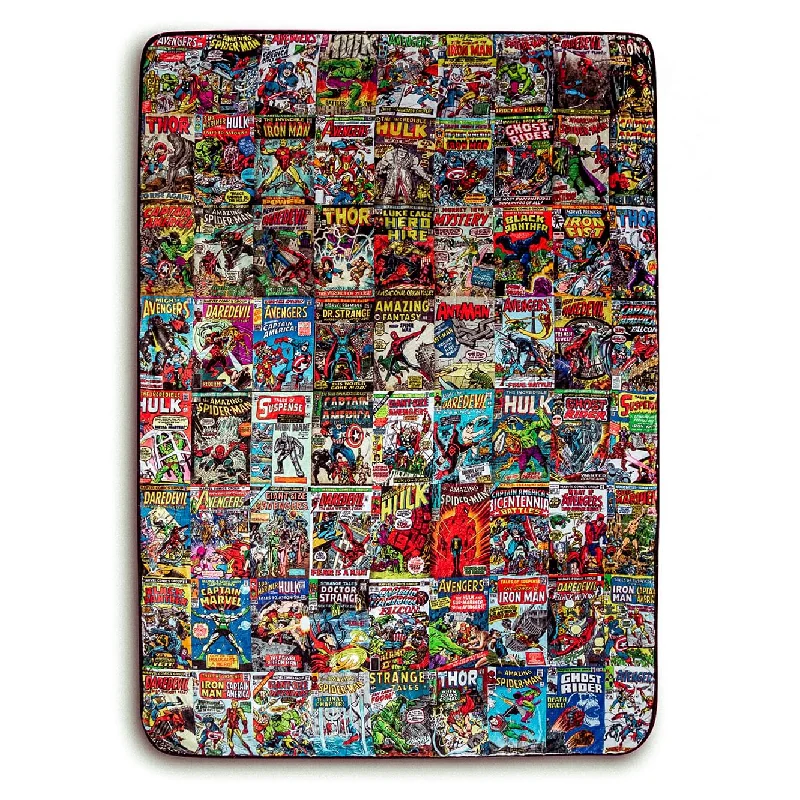 Marvel Comics Oversized Fleece Sherpa Throw Blanket | 54 x 72 Inches