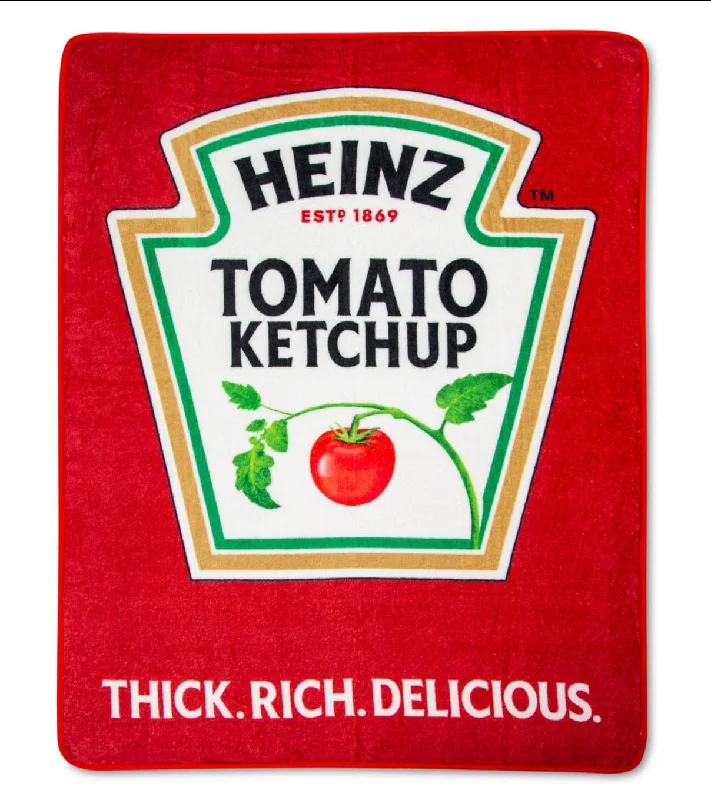 Heinz Ketchup Logo Fleece Throw Blanket | 45 x 60 Inches