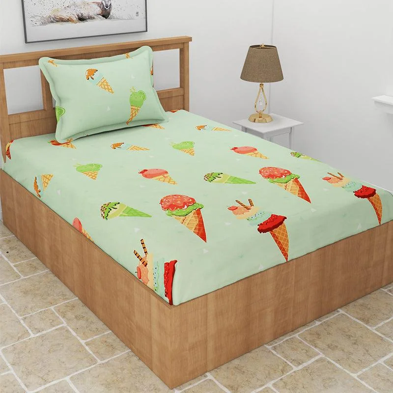 Mocha Kids Bedsheet - Tea Green