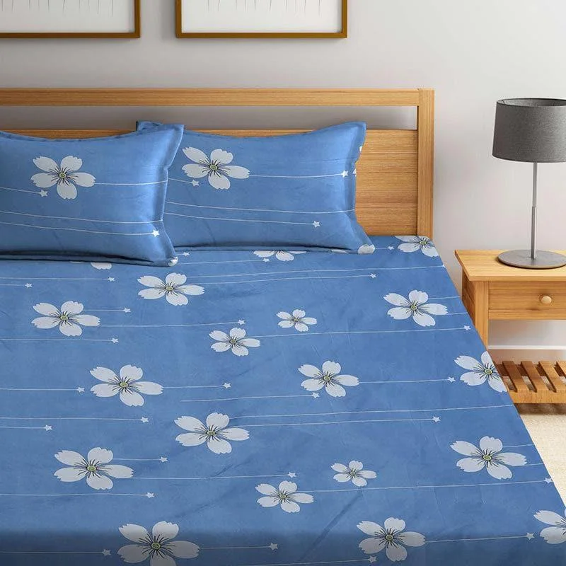 Blue Cora Bedsheet