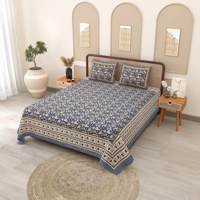 Cozy Charm Bedsheet - Blue