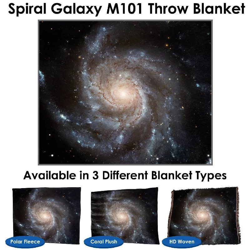 Spiral galaxy M101 - Throw Blanket / Tapestry Wall Hanging