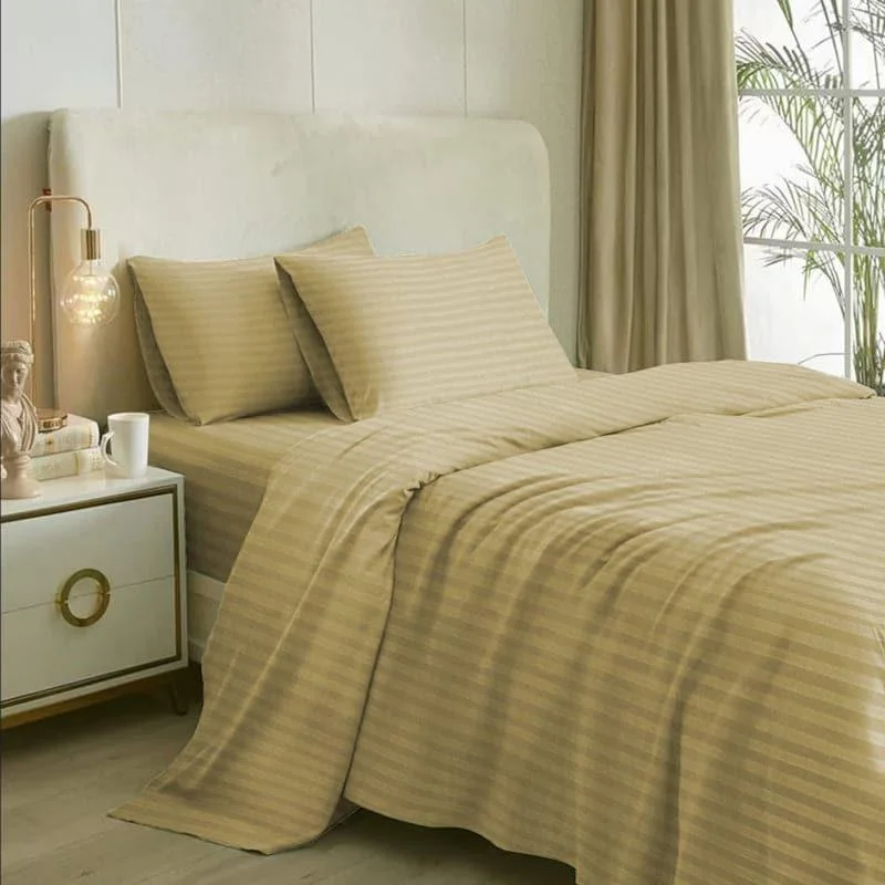 Romer Stripe Bedsheet - Beige