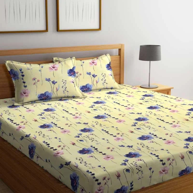 Reese Printed Bedsheet _ Yellow