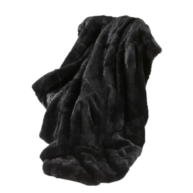 Prado Throw Blanket in Black