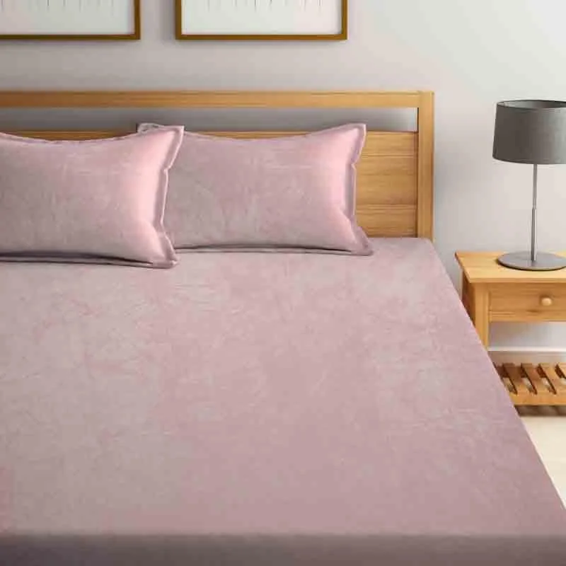 Solid Dust Bedsheet - Pink